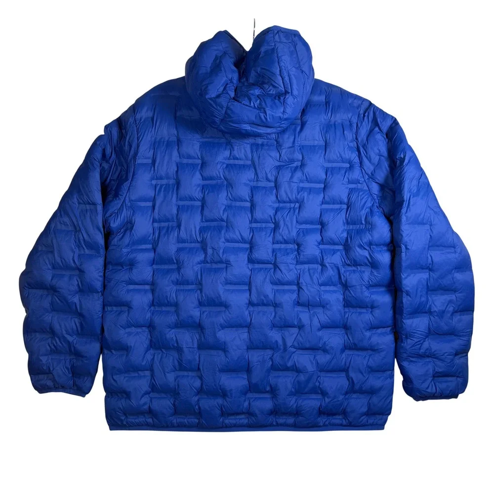Spyder Hooded Packable Lightweight Jacket Blue Full Zip Nylon XL NWT Men's